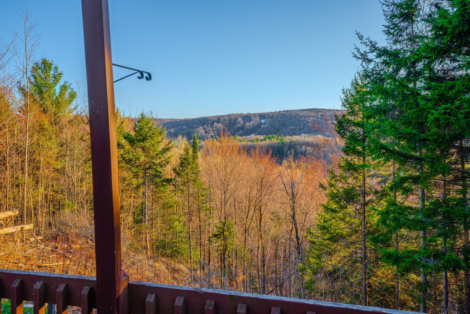View from the deck, distant Adirondack ridge